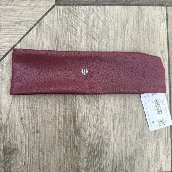 lululemon athletica Accessories - NWT! Lululemon Athletica Burgundy Hairband With Metallic Sheen